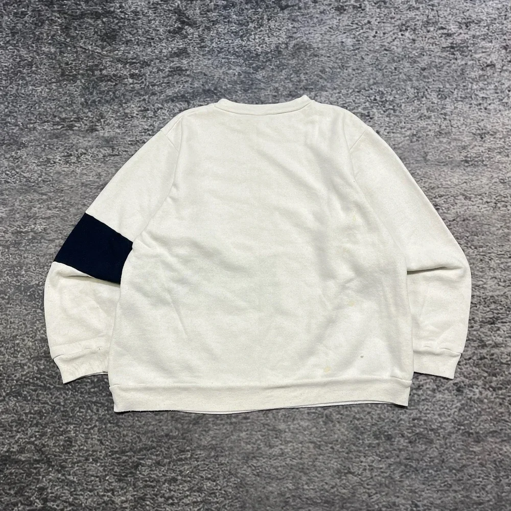 Vintage Michigan University Artex Crewneck‎ Sweatshirt Mens Small White Blue 90s